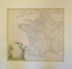 Postroutenkarte: 1758, des Königreiches Frankreich, zusätzl. ...