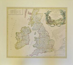 Postroutenkarte: 1757, des Königreichs Großbritannien und Irland, ...