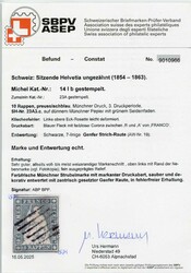 10 Rp. Strubel 1854, Münchner Druck der dritten Druckperiode, in b ...