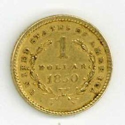 USA: 1850, 1 Dollar Frauenkopf (Type 1), kl. Randfehler, gutes ss ...
