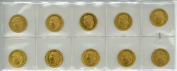 Schweiz: 1883 - 1896 (ex), 20 Fr. Helvetia, Lot von zehn Exemplaren ...