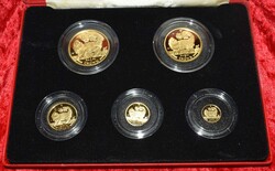 Isle of Man: 1993, Manx-Cat-Proof-Set (1/25 bis 1 Unze), jew. einzeln ...