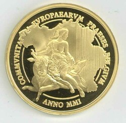 Belgien: 2001, 5000 Fr. Europa auf dem Stier, gekapselt, PP.