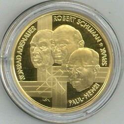 Belgien: 2002, 100 Euro Gründerväter, gekapselt, PP.Automatically ...