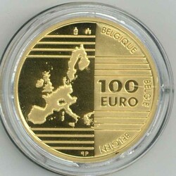Belgien: 2002, 100 Euro Gründerväter, gekapselt, PP.Automatically ...
