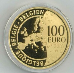Belgien: 2007, 100 Euro 175 Jahre belgische Münzen, gekapselt, PP ...