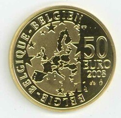 Belgien: 2008, 50 Euro Maurice Maeterlinck, gekapselt, PP ...