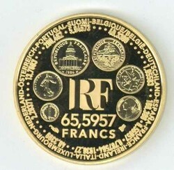 Frankreich: 1999, 65,5957 Fr. EU-Mitglieder, gekapselt, PP ...