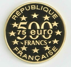 Frankreich: 1996, 500 Fr. Brüssel, gekapselt, mit Zertifikat im Etui ...