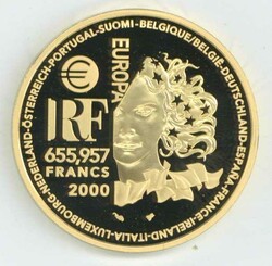 Frankreich: 2000, 655,957 Fr. Renaissance, gekapselt, mit Zertifikat ...