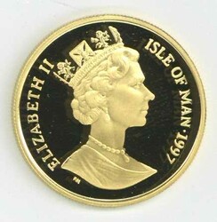 Isle of Man: 1997, 50 Euro Harfenspieler, gekapselt, PP.Automatically ...