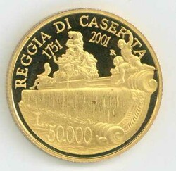 Italien: 2001, 50.000 L. Königspalast, PP-.Automatically generated ...