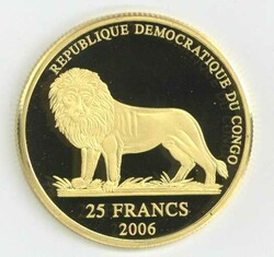 Kongo: 2006, 25 Fr. Fußball-Weltmeisterschaft, gekapselt, PP ...