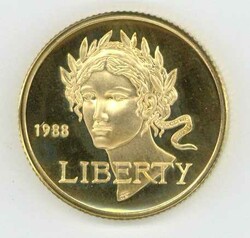 USA: 1988, 5 Dollar Olympische Spiele (KM 223.), gekapselt, PP ...