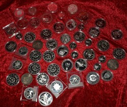 Olympische Spiele: Konvolut von 106 Silbergedenkmünzen in einer ...