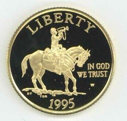 USA: 1995, 5 Dollar Bürgerkrieg (KM 256.), gekapselt, PP ...