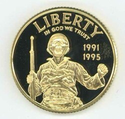 USA: 1993, 5 Dollar 50 Jahre II. Weltkrieg, gekapselt, PP ...