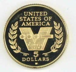 USA: 1993, 5 Dollar 50 Jahre II. Weltkrieg, gekapselt, PP ...