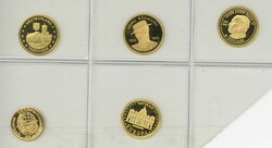 Mini-Goldmünzen: Lot von fünf Mini-Goldmünzen bzw. -Medaillen vers ...