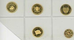 Mini-Goldmünzen: Lot von fünf Mini-Goldmünzen bzw. -Medaillen vers ...