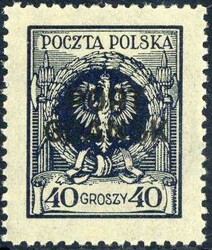 40 Gr. Freimarke 1925, mit b.-Aufdruck, tadellos postfrisch, gepr. ...