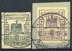 5 Pf. und 8 Pf. Wiederaufbau 1946, jew. in b.-Farben mit idealem ...