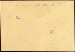 8 Pf. Wiederaufbau-Blockeinzelmarke 1946, als EF auf portogerechter ...