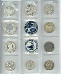 Zusammenstellung von 20 Silbermünzen ab dem ausgehenden 19. Jh. bis ...