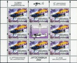 Zivilluftfahrt 2002, 50 Kleinbogen-Sätze, tadellos postfrisch, Luxus ...