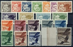 Flugpost 1925/1930, tadellos postfrisch, in ausgabetypischer Zähnung ...