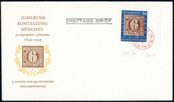20 Pf auf FDC mit PF "weißer Strich unter P von POST", dazu Nr. 115 ...