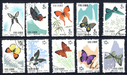 Schmetterlinge kplt., gestempelt (100,-)Automatically generated ...
