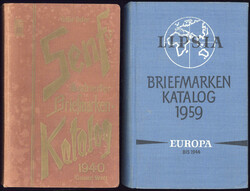 Literatur-Nachlass. Senf-Katalog 1940, Lipsia-Katalog Europa 1959, ...