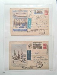 SOWJETUNION. Sammlung mit ca. 45 Belegen im Album, meist Ganzsachen ...