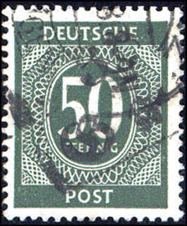 Garz, Type 7. 50 Pf Ziffer, gestempelt, gepr. Dr. Modry BPP, Gr. 7 (1 ...
