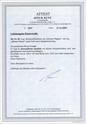 Wiederaufbau-Block 1946 auf dünnem Papier, postfrisch, Attest vom 27 ...