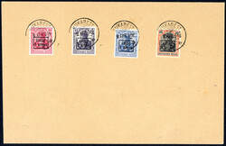 10 bis 30 Pf kplt., 5 Sätze auf fünf Blanko-Umschlägen, je sauber ...