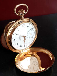 Uhrenfabrik Union Glashütte in Sachsen. Goldene Savounette, 585 ...