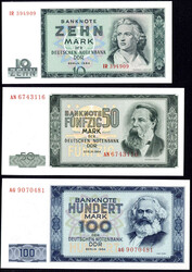 5 bis 100 MDN 1964 kplt. Serie, Erhaltung I, Rosenberg 354/58, ...