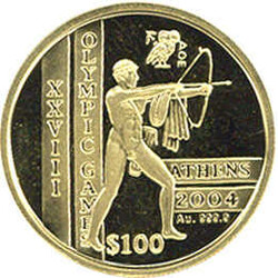 Sierra Leone. 100 Dollar 2003, Olympische Sommerspiele in Athen, ...