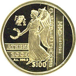 Sierra Leone. 100 Dollar 2003, Olympische Sommerspiele in Athen, ...