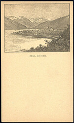 2 Kr-GA mit privatem Zudruck als Ak-Vorläufer "Zell am See", ...