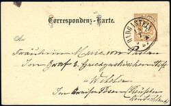 2 Kr-GA mit privatem Zudruck als Ak-Vorläufer "Bad Gastein", ...