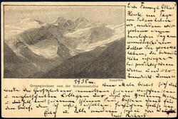 2 Kr-GA mit privatem Zudruck als Ak-Vorläufer "Grossglockner von der ...