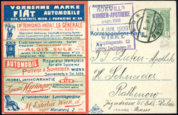 5 H Anzeigen-Postkarte (Serie 25), gestempelt WIEN 14.VI.1909, ...