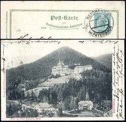 5 H Privat-GA "50 Jahre Semmeringbahn", gestempelt REICHENAU bei ...