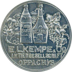 10 Pf Kapselgeld der Fa. KEMPE & CO. Oppach, 5 StückAutomatically ...