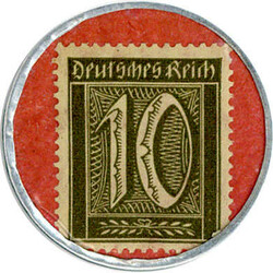 10 Pf Kapselgeld der Fa. KEMPE & CO. Oppach, 5 StückAutomatically ...