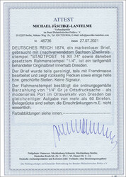 STADTPOST 16.XII.74, klarer Abschlag in Schwarz auf Ortsdrucksache ...