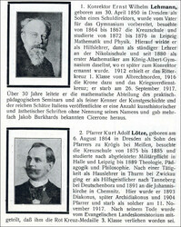 Dresden Kreuzschule, Gedenkschrift 1918 "ECCE der Crucianer", 47 ...